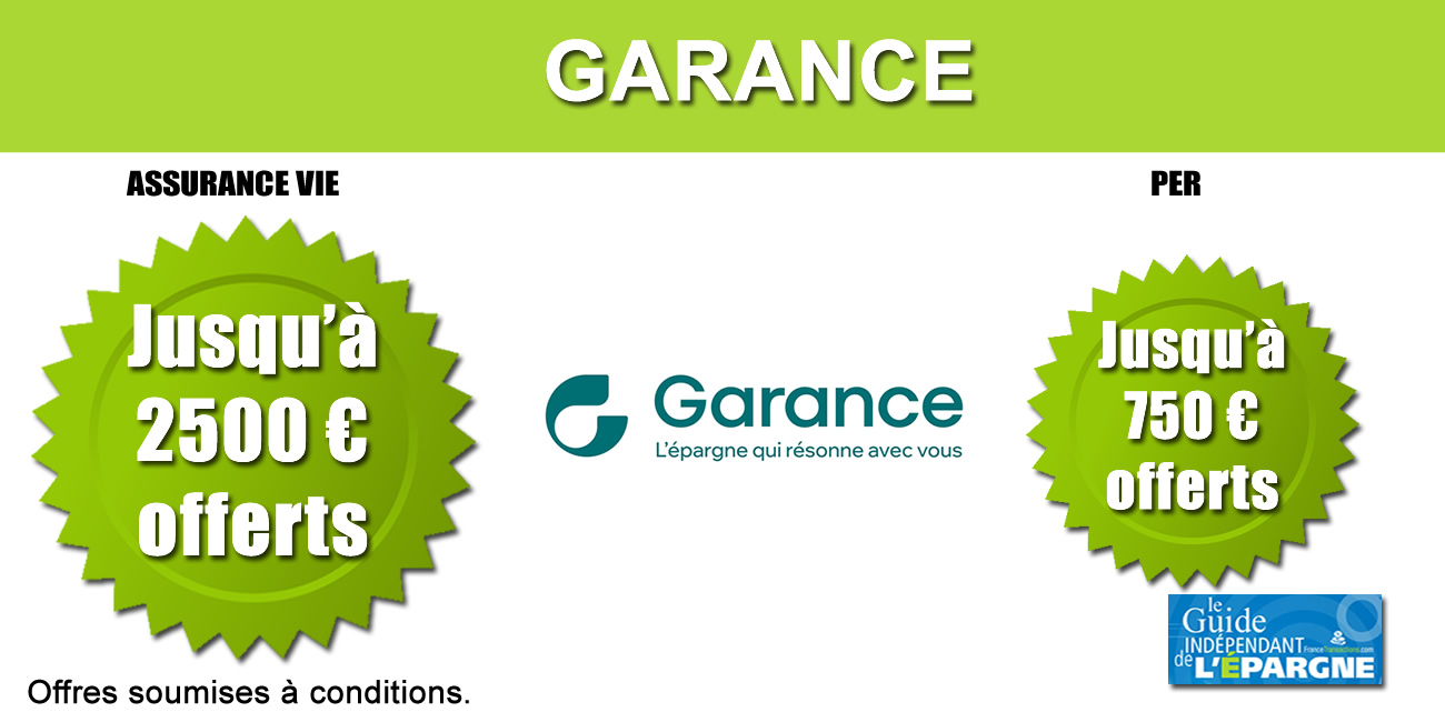 Garance : offres de bienvenue, jusqu'à 2500€ offerts