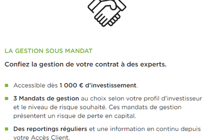 Mandat de gestion Fortuneo Vie